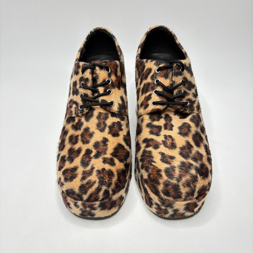 FUNTASMA Pimp-02 Leopard Print Goldfish Heel Lace Up Oxford Mens Size 8 - Picture 3 of 10